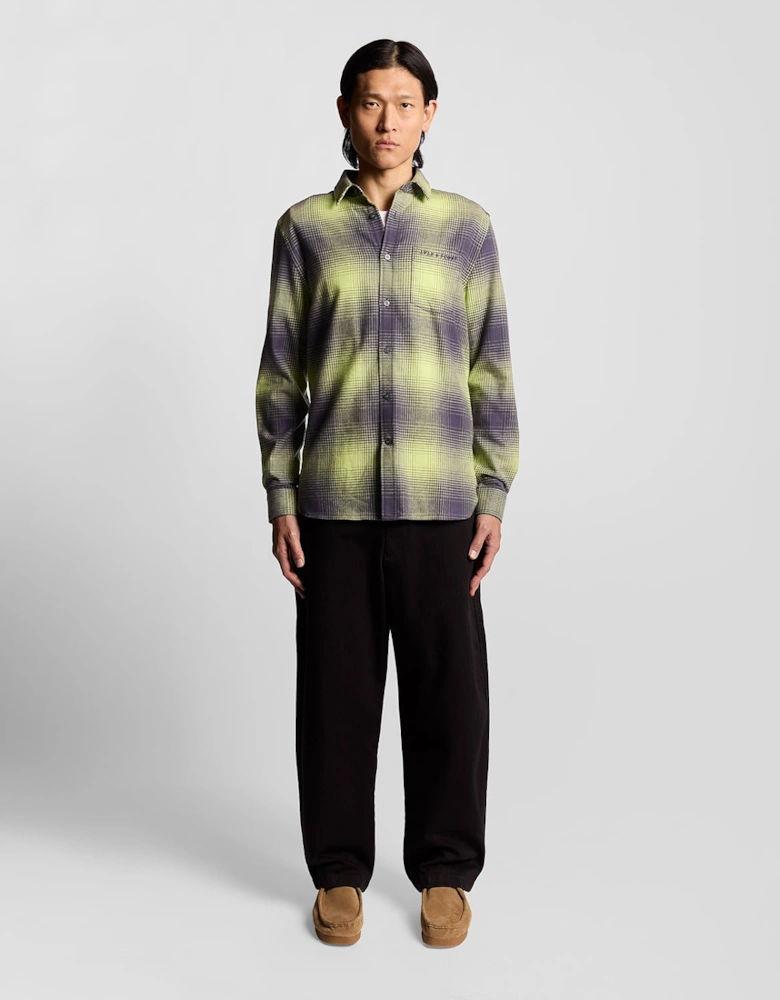 Ombre Check Flannel Shirt