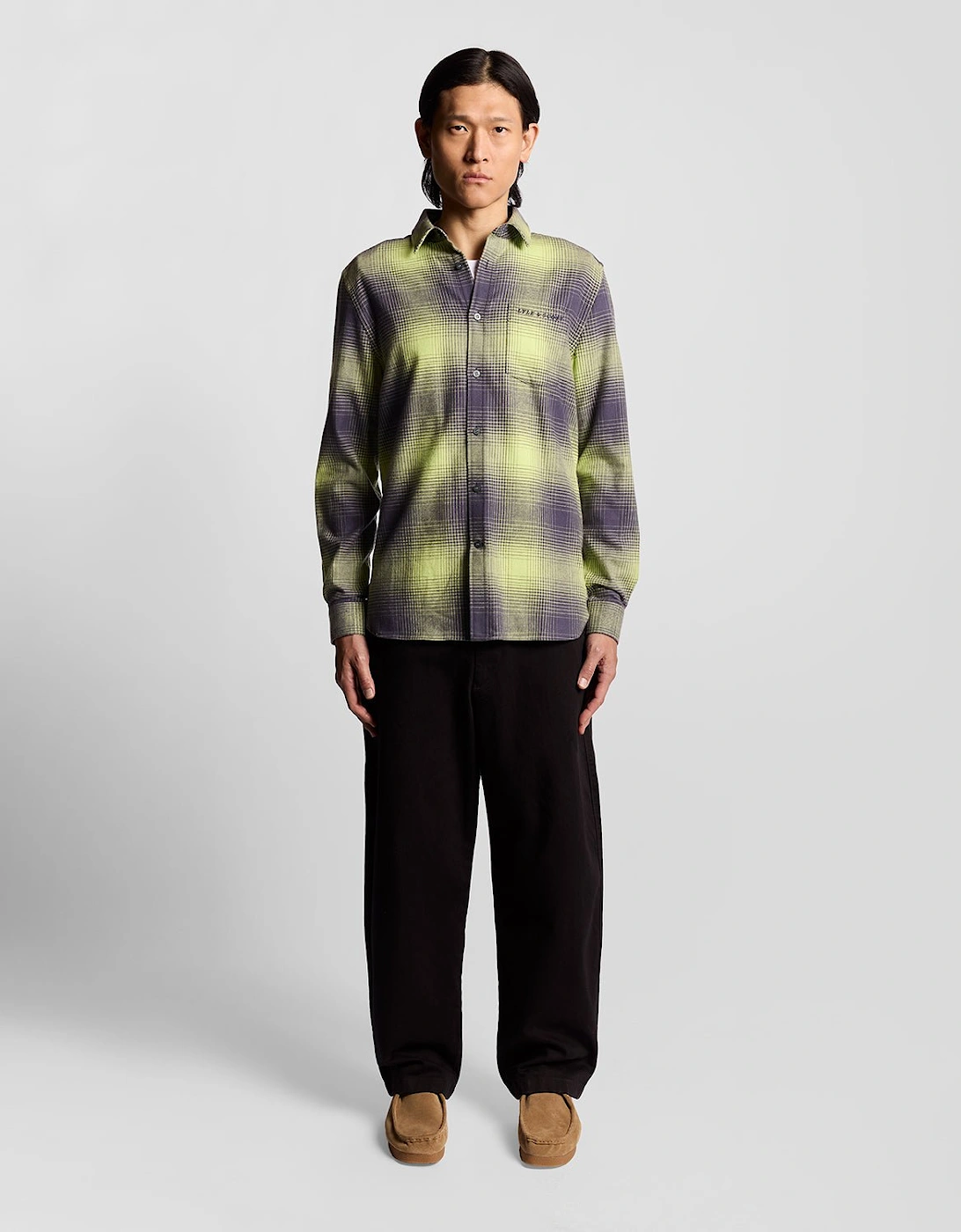 Ombre Check Flannel Shirt