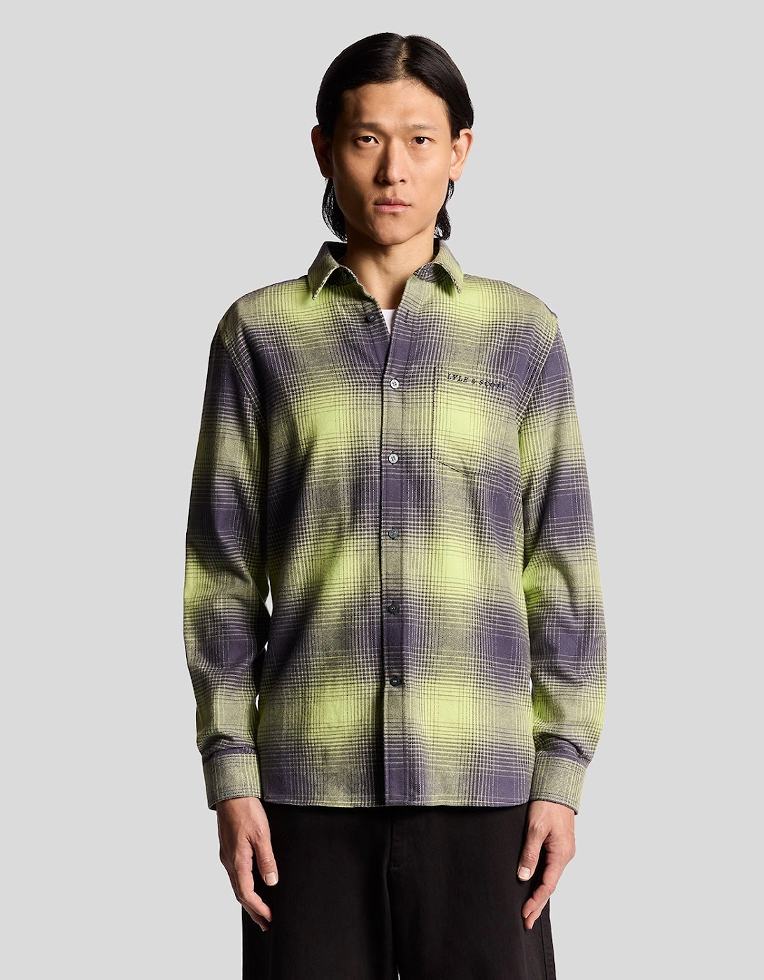 Ombre Check Flannel Shirt, 6 of 5
