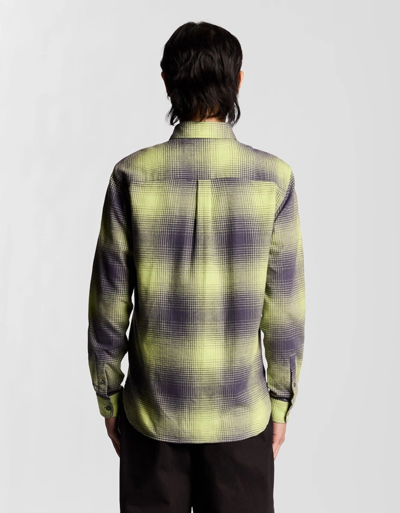 Ombre Check Flannel Shirt