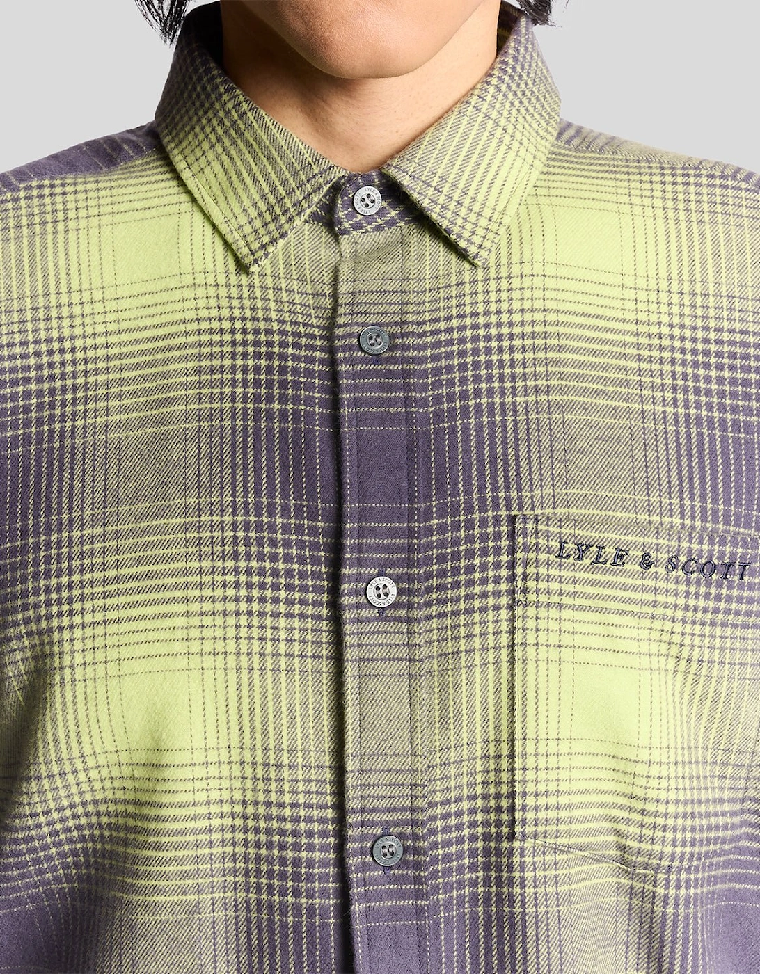 Ombre Check Flannel Shirt