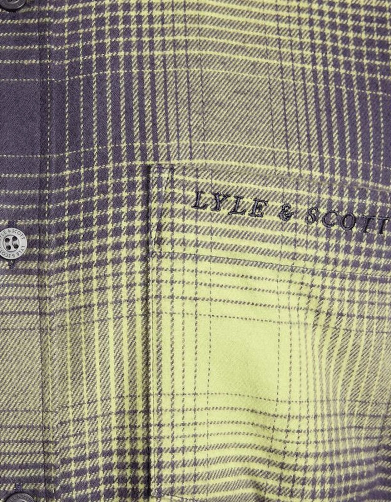 Ombre Check Flannel Shirt