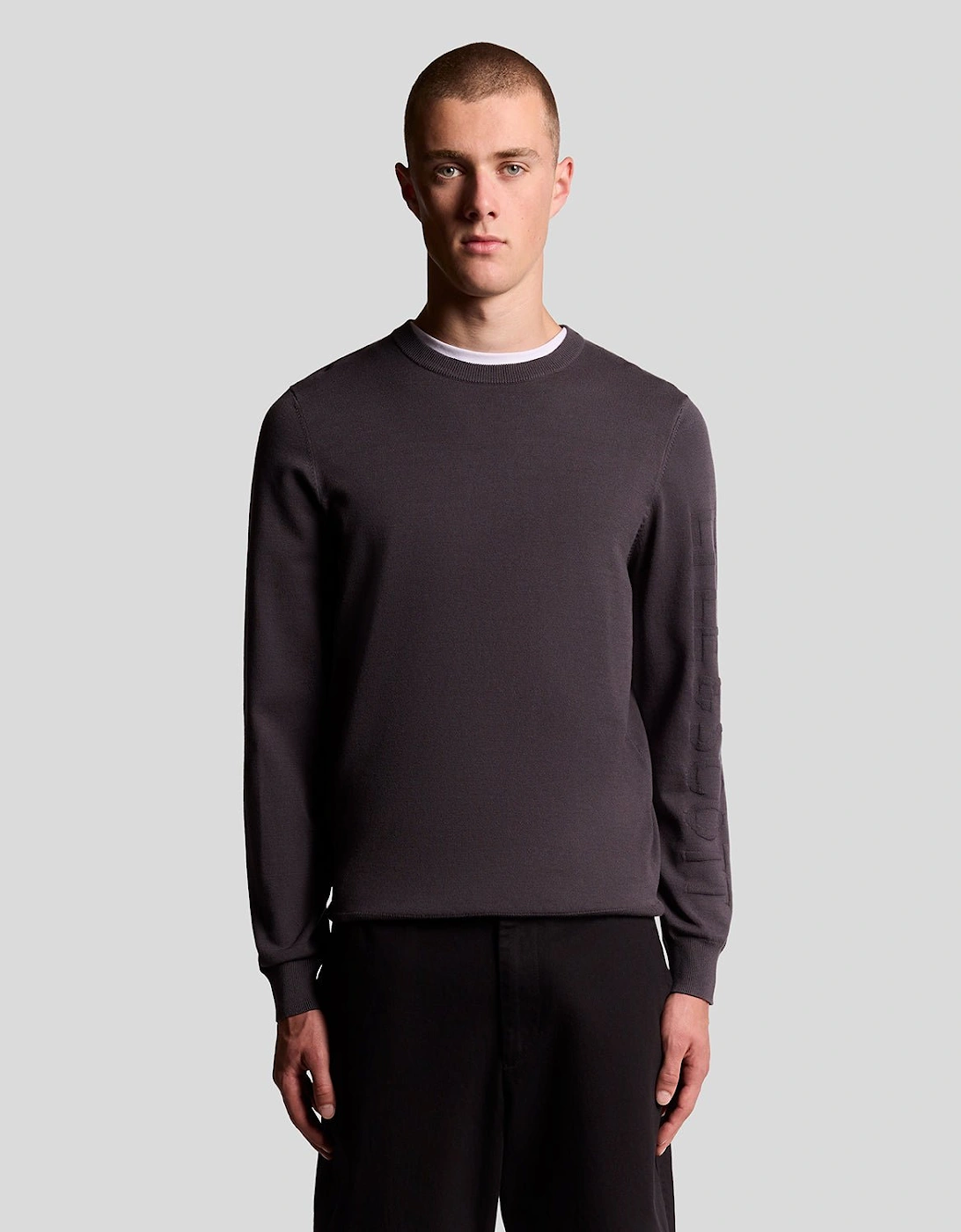 Mesh Logo Crew Neck Jumper, 7 of 6