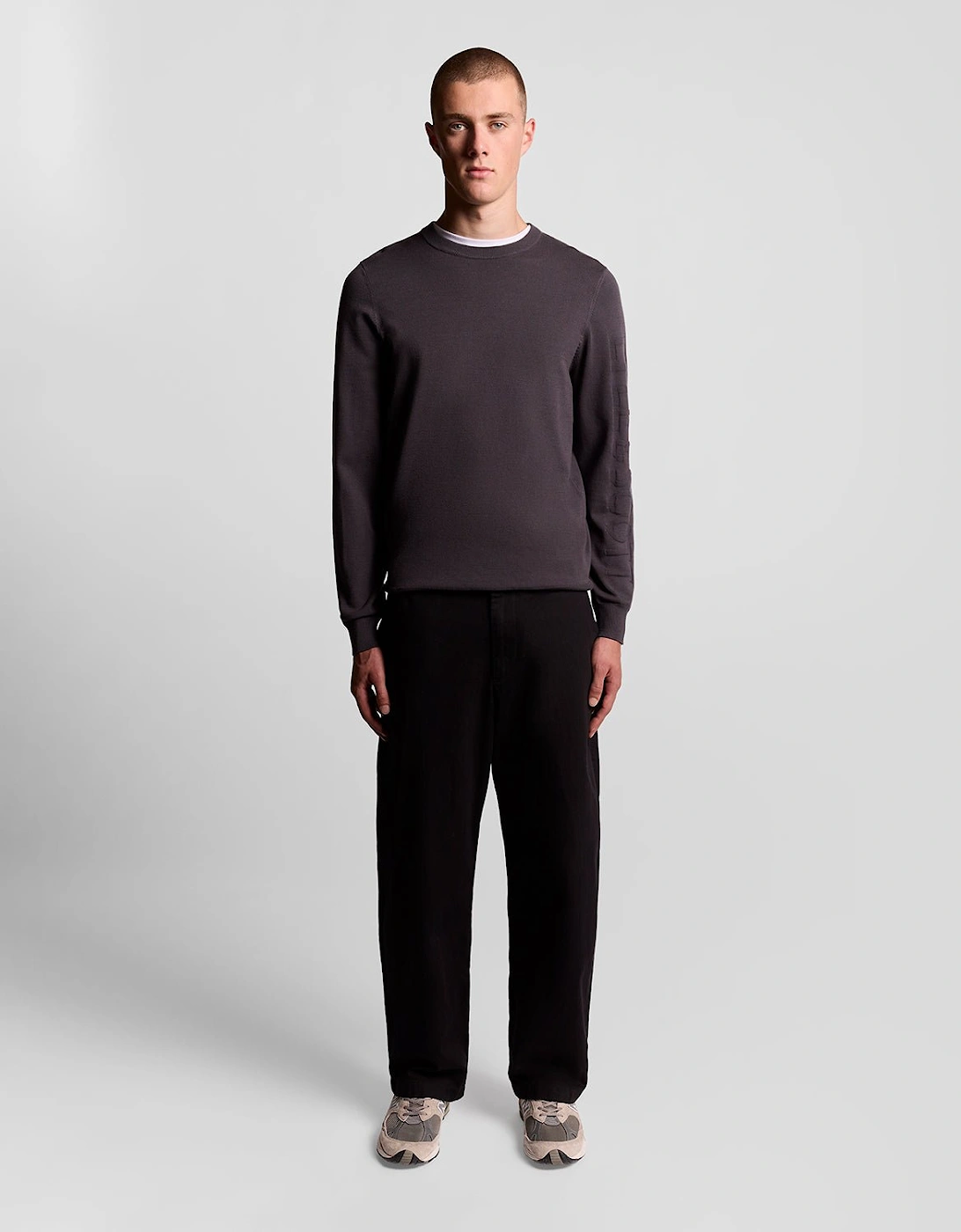 Mesh Logo Crew Neck Jumper