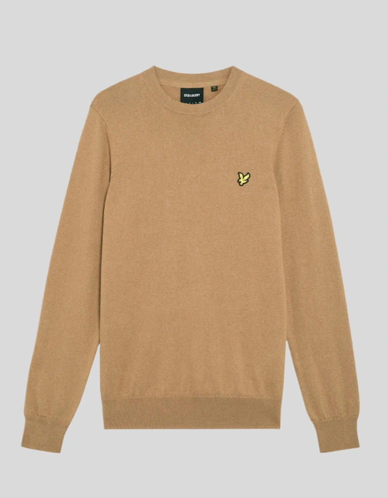 Cotton Merino Crew Neck Jumper