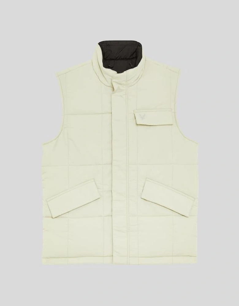 Printed Reversible Puffer Gilet