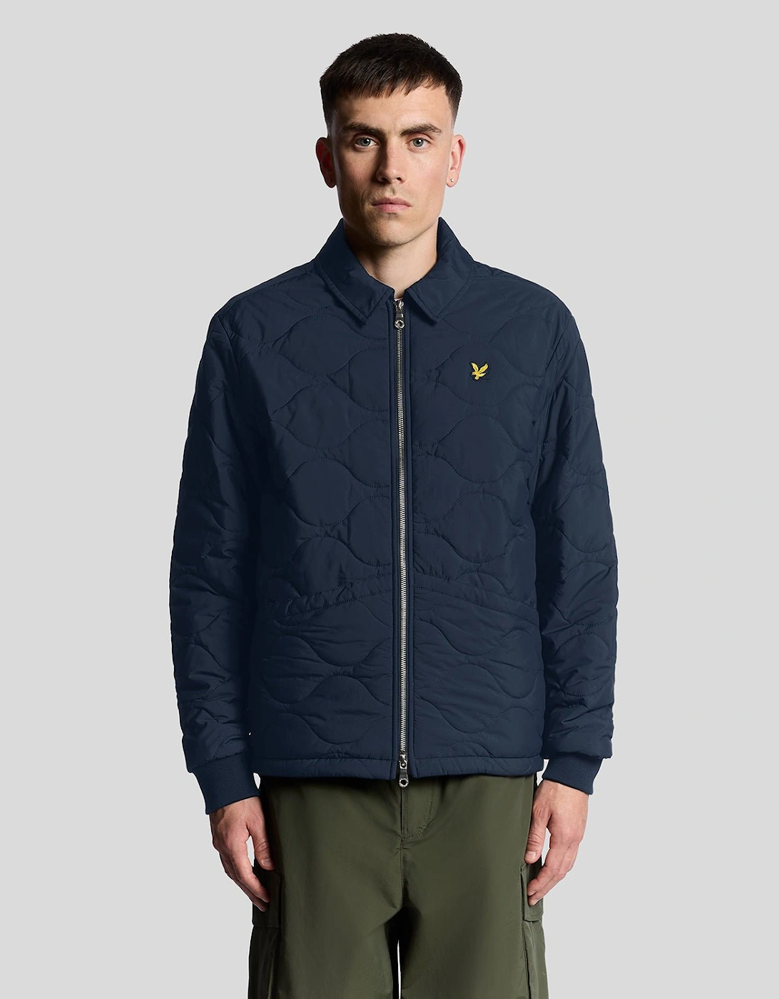 Lyle And Scott Men's Navy Water Resistant Ripstop Quilted Jacket - : 40/Regular L