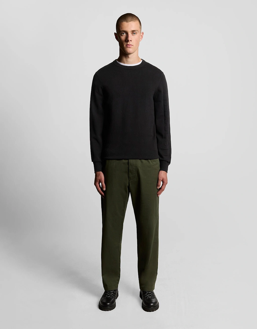 Mesh Logo Crew Neck Jumper