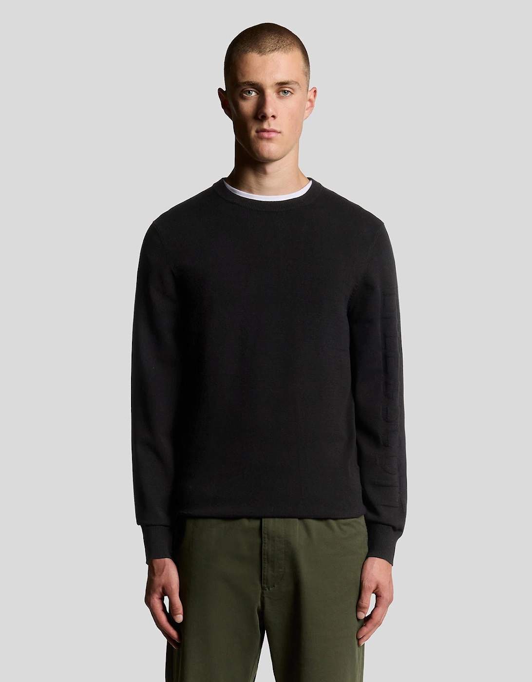 Mesh Logo Crew Neck Jumper, 7 of 6