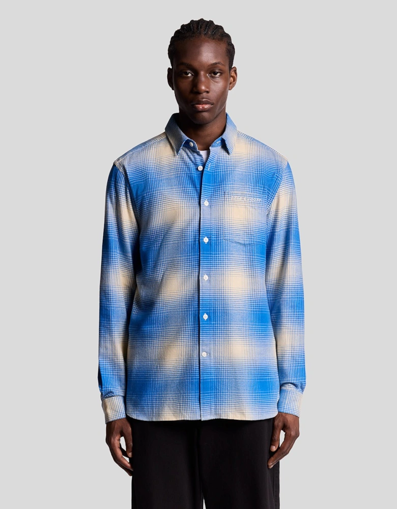 Ombre Check Flannel Shirt