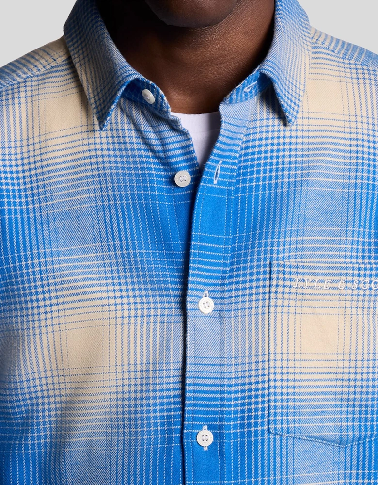 Ombre Check Flannel Shirt