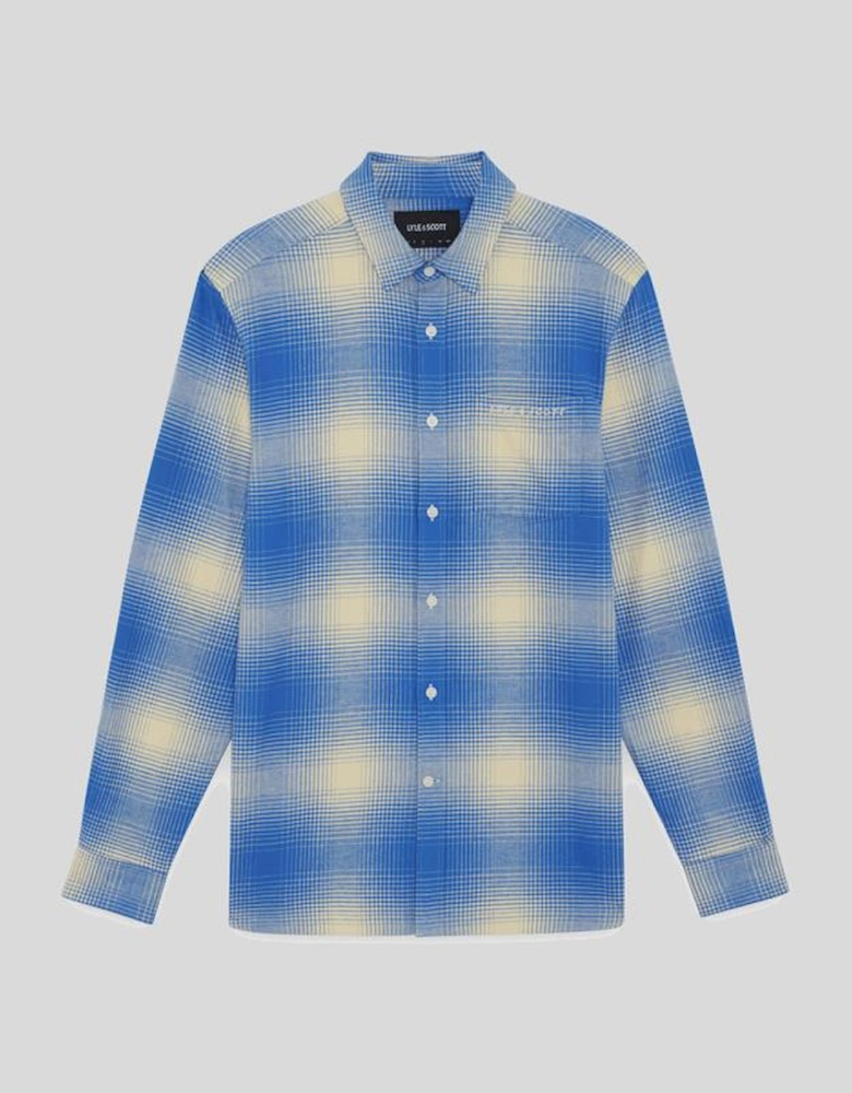 Ombre Check Flannel Shirt