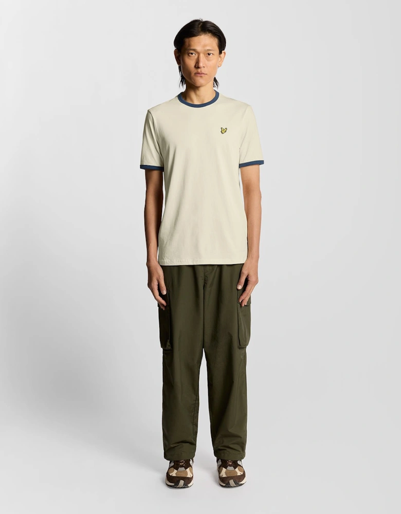 Ringer Cotton Crew Neck T-Shirt