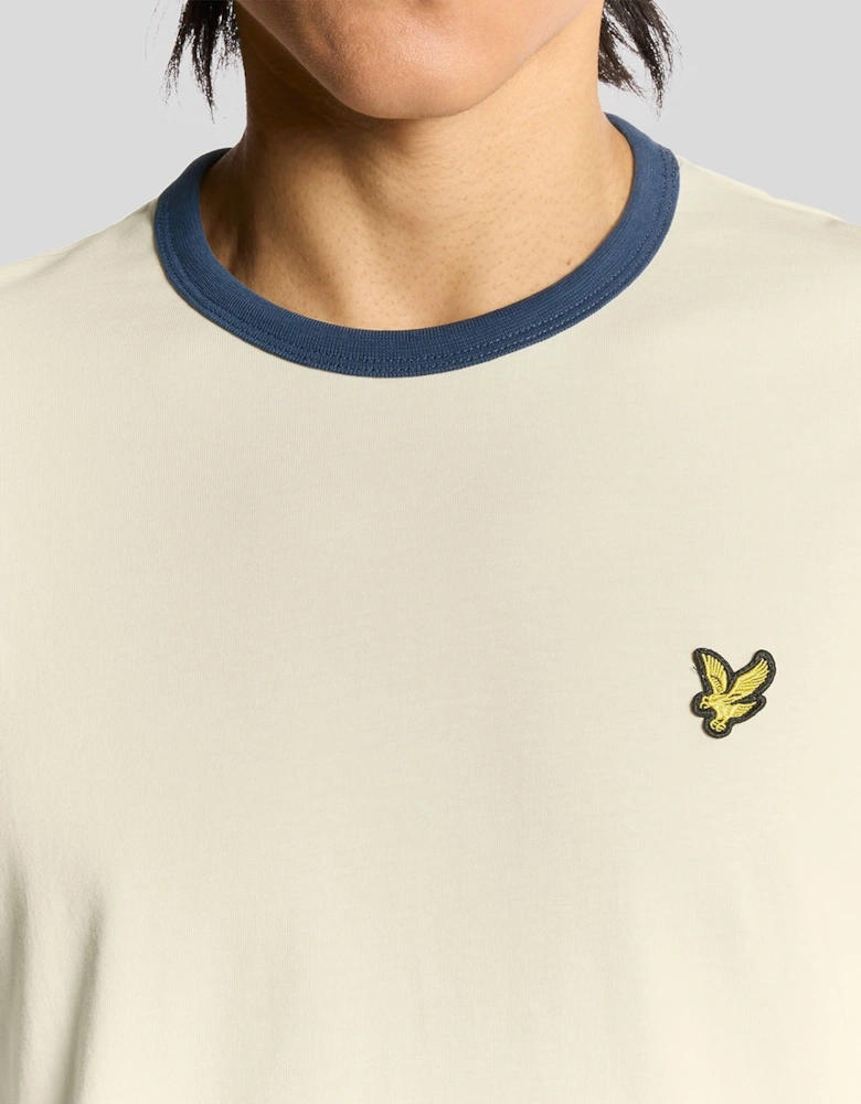 Ringer Cotton Crew Neck T-Shirt