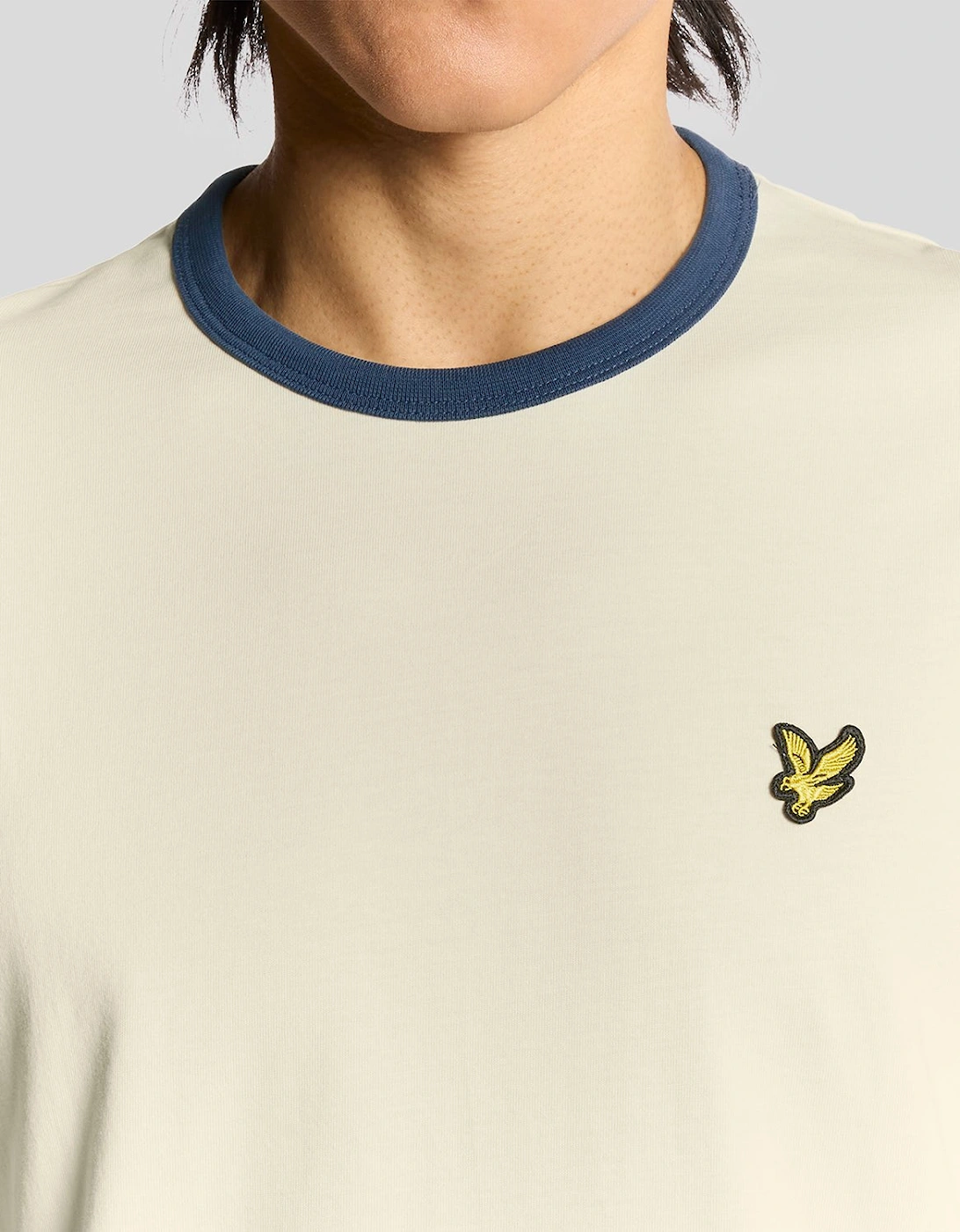 Ringer Cotton Crew Neck T-Shirt