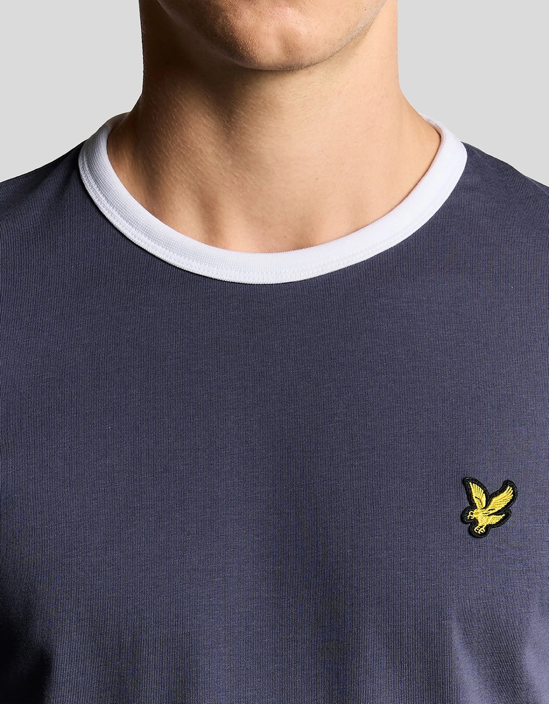Ringer Cotton Crew Neck T-Shirt