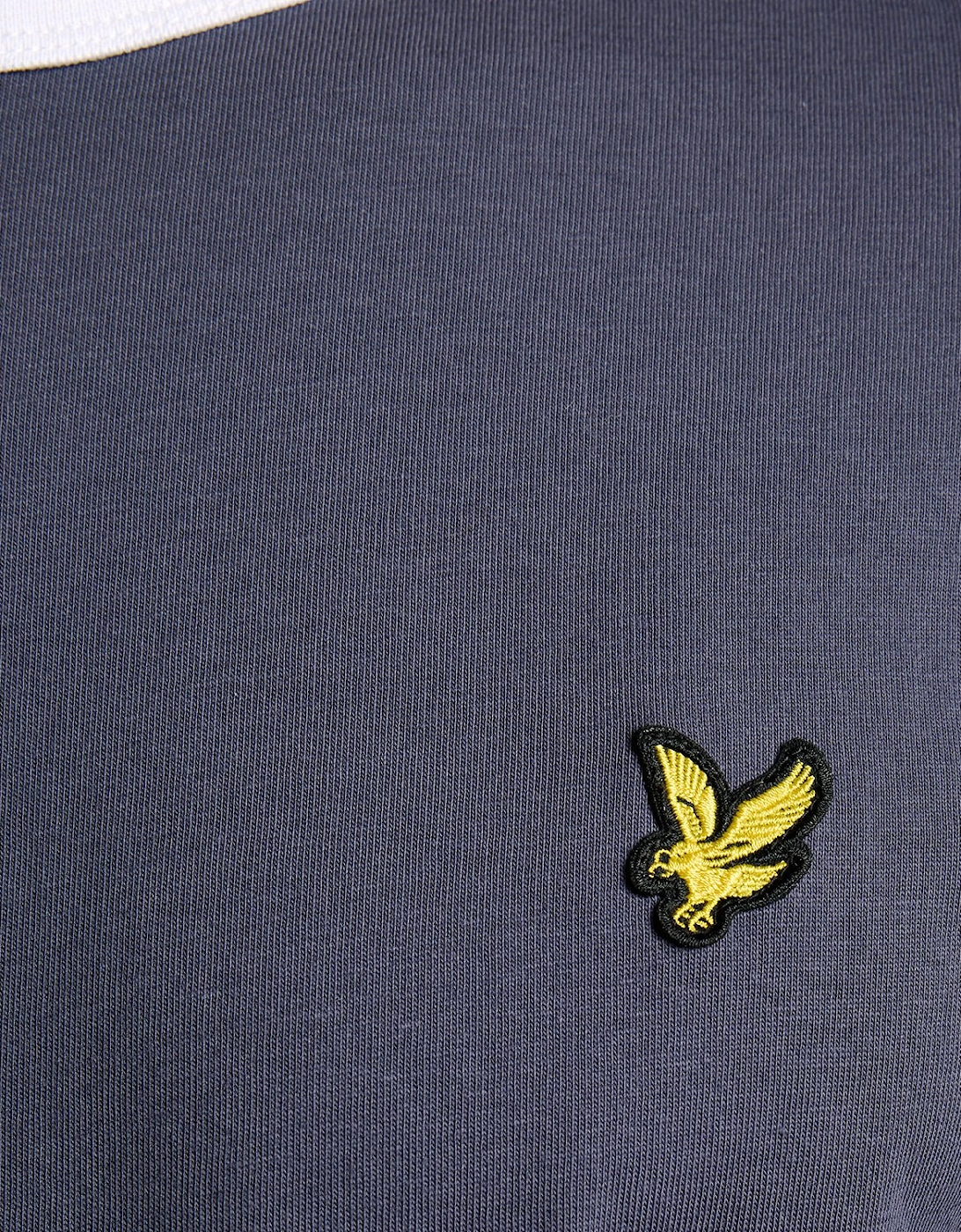 Ringer Cotton Crew Neck T-Shirt