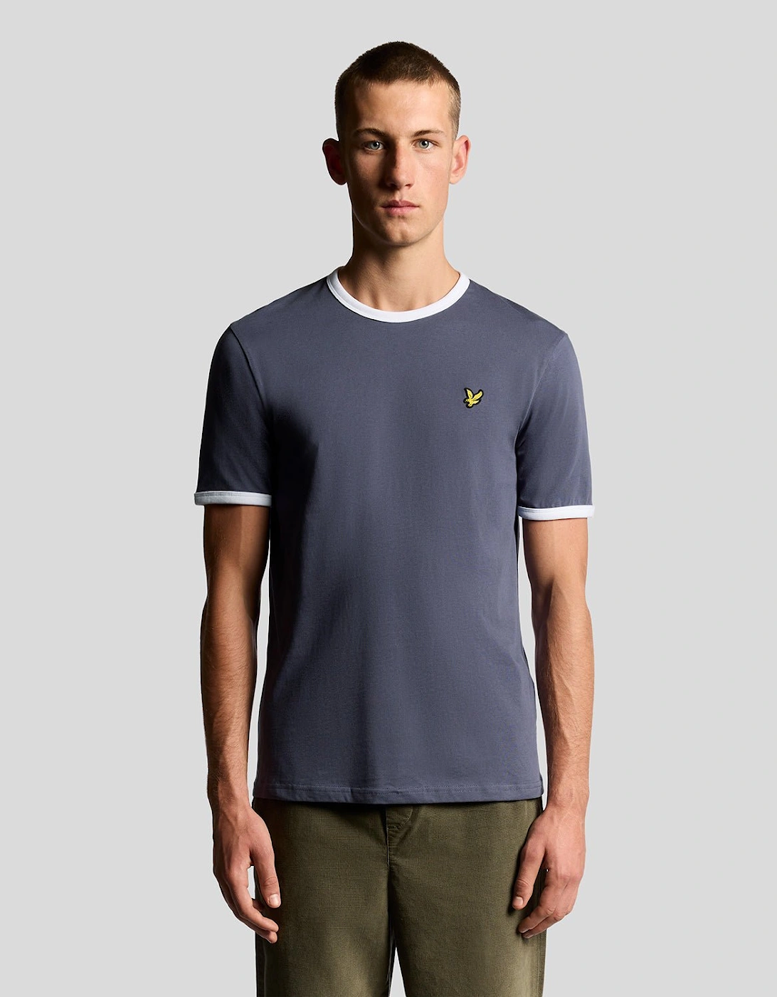 Ringer Cotton Crew Neck T-Shirt, 7 of 6