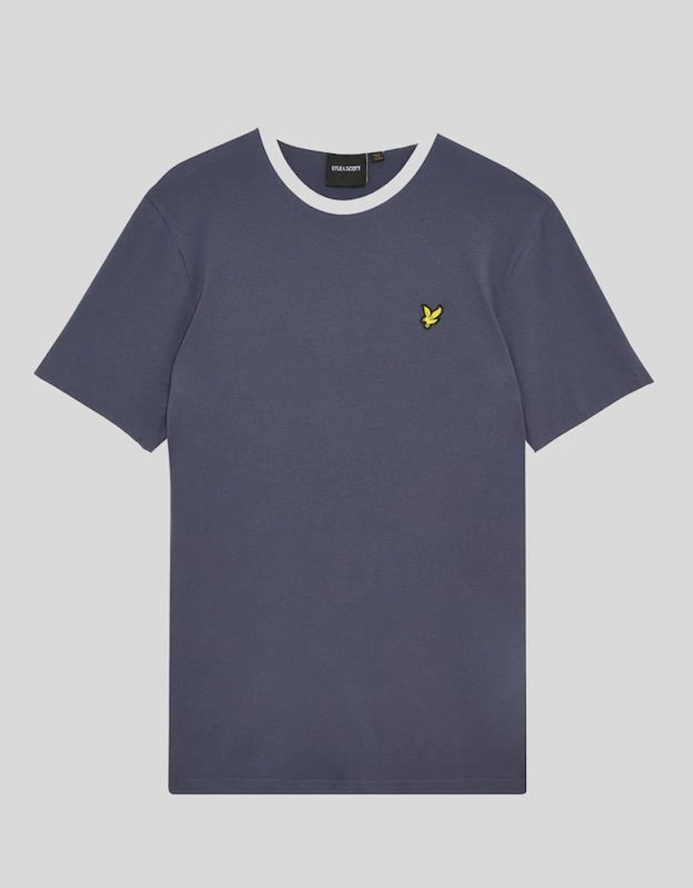 Ringer Cotton Crew Neck T-Shirt