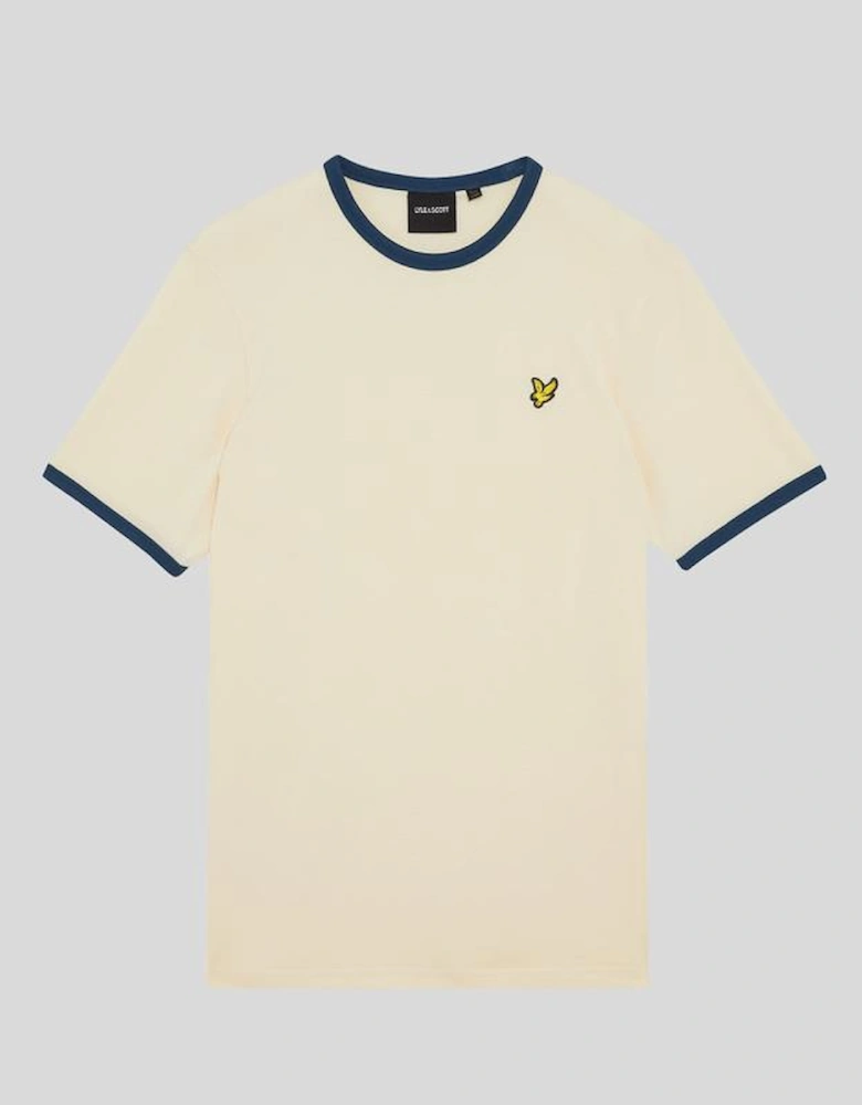 Ringer Cotton Crew Neck T-Shirt