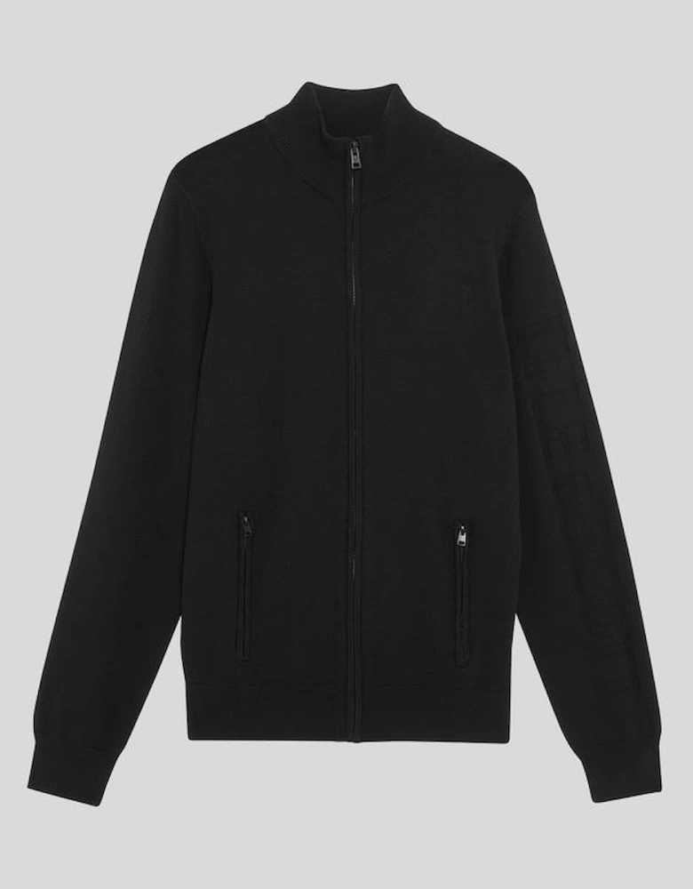 Mesh Logo Knitted Track Jacket