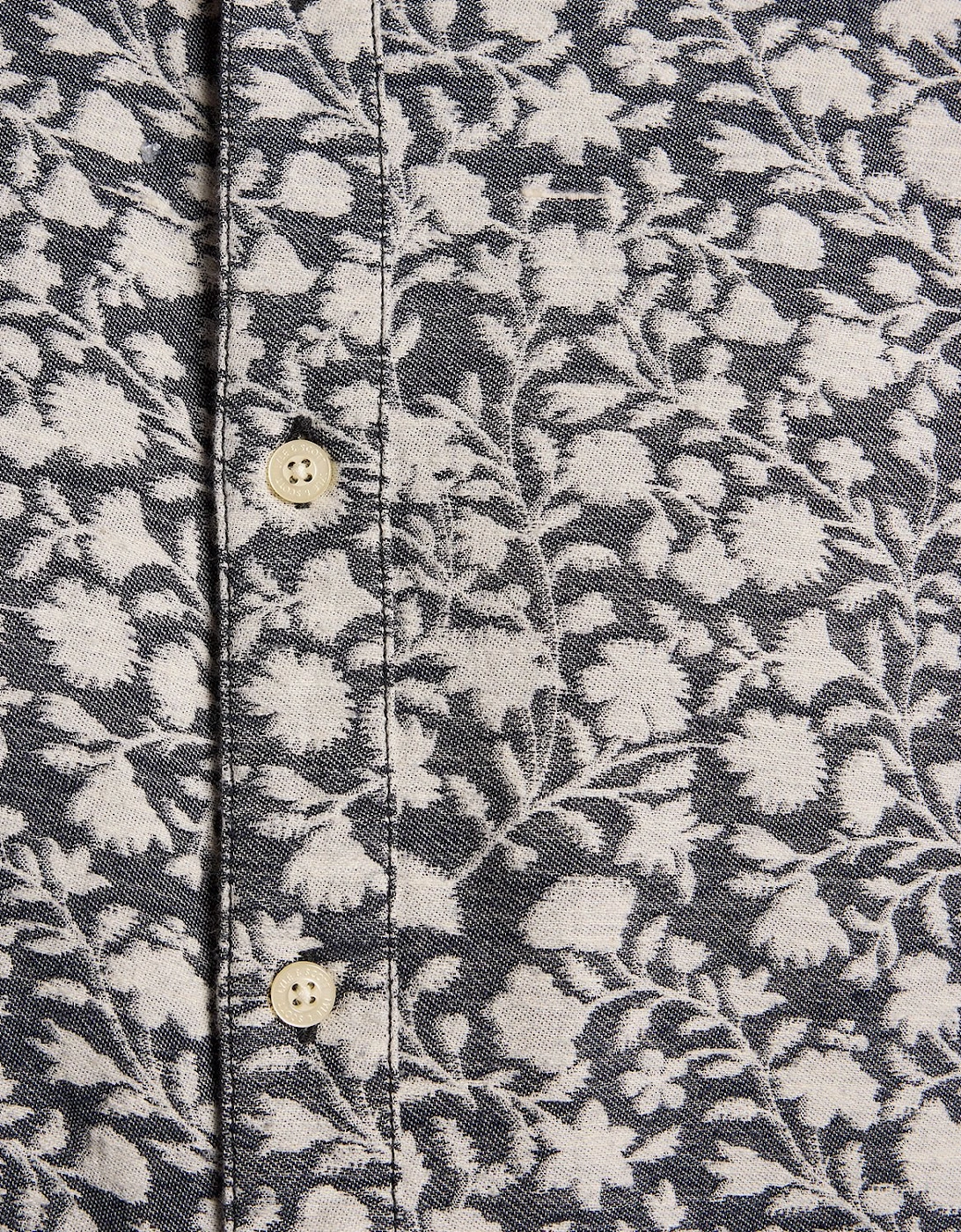 Viscose Blend Floral Jacquard Shirt