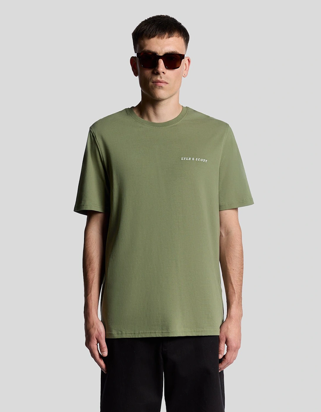 Lyle & Scott Lyle And Scott Men's Script Logo Cotton Crew Neck T-Shirt - Green