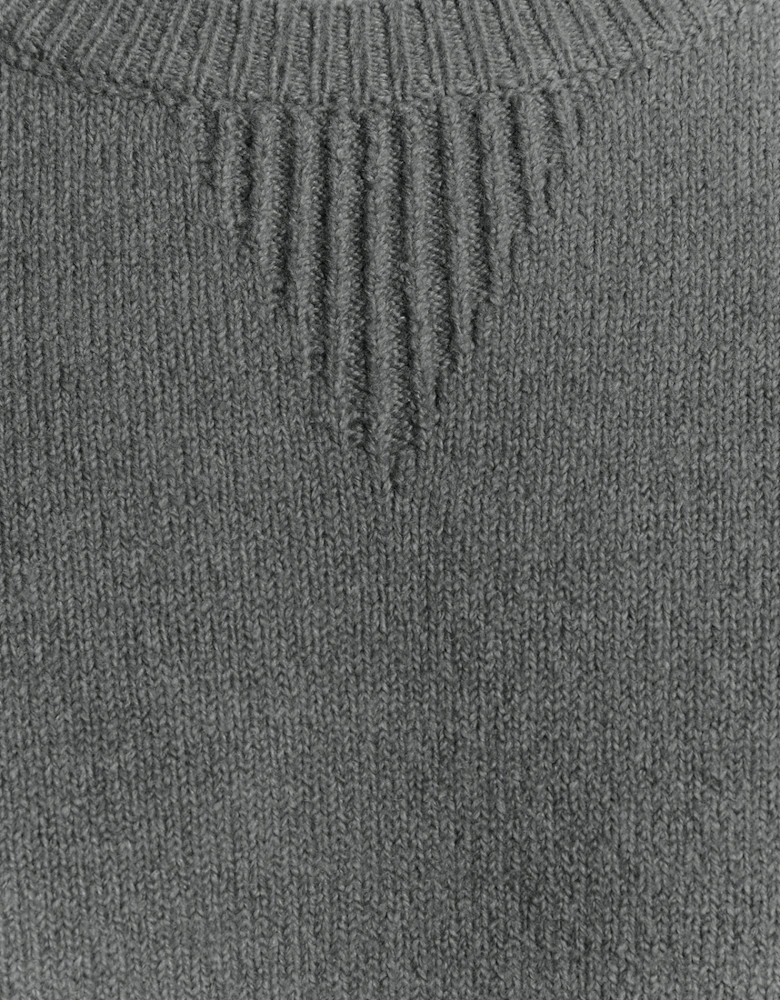Knitted Script Crew Neck Jumper