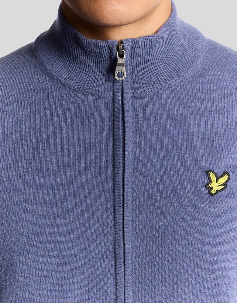 Lambswool Blend Zip Cardigan