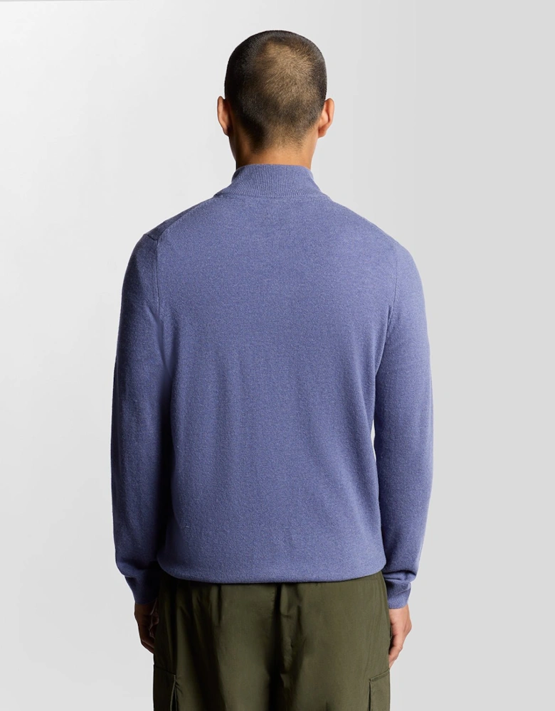 Lambswool Blend Zip Cardigan