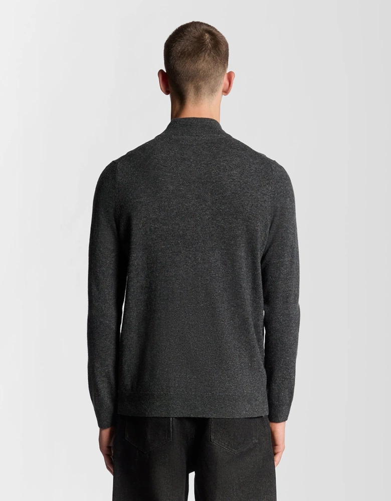 Lambswool Blend Zip Cardigan