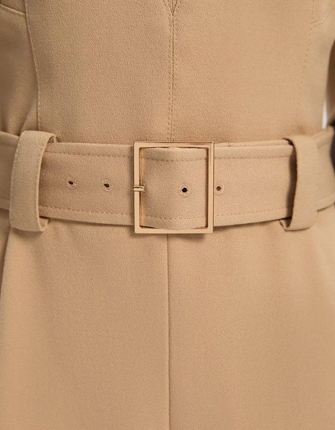Tall Structured Crepe Forever Belted Jumpsuit