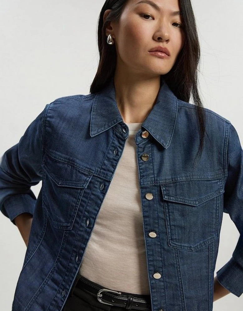 Chambray Stretch Denim Shirt