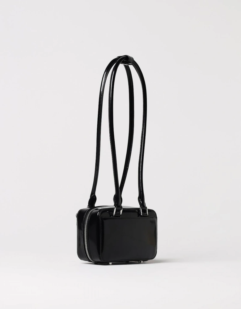 Bow Detail Patent Leather Box Bag