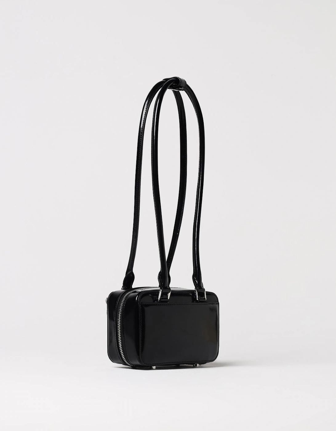 Bow Detail Patent Leather Box Bag