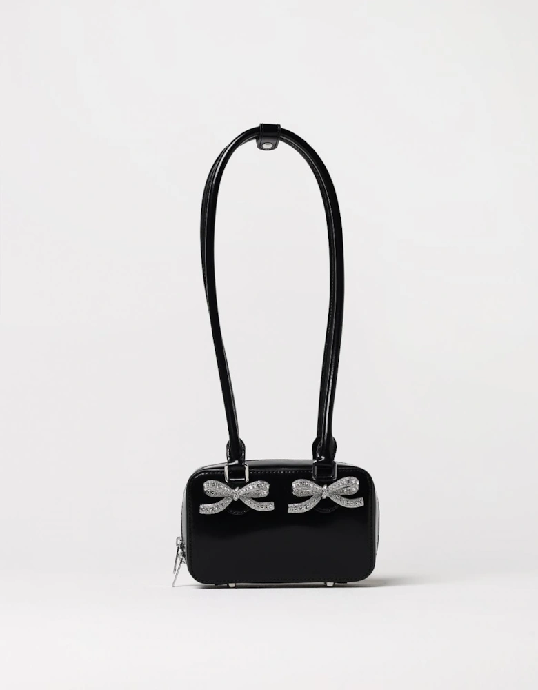Bow Detail Patent Leather Box Bag