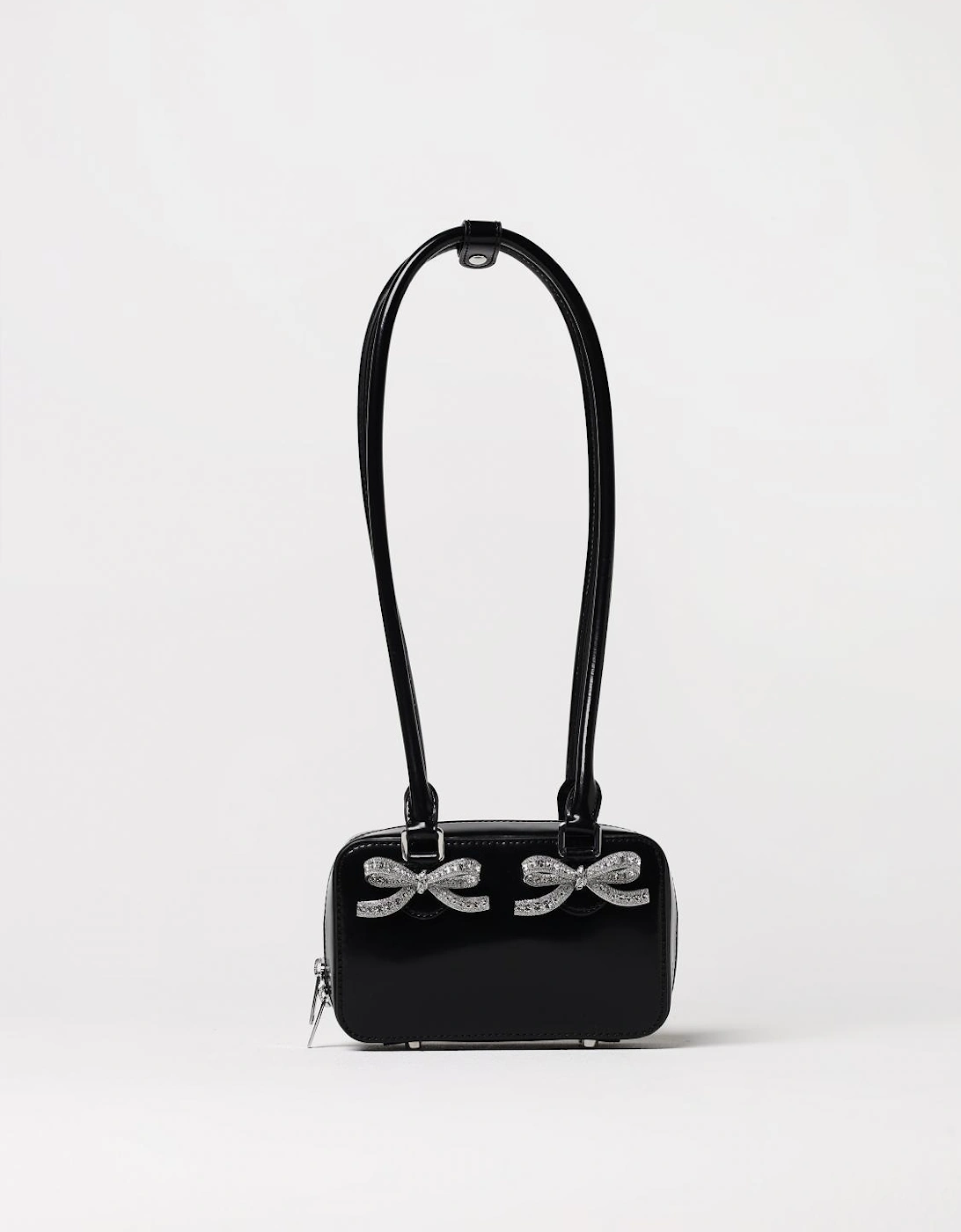 Bow Detail Patent Leather Box Bag, 5 of 4