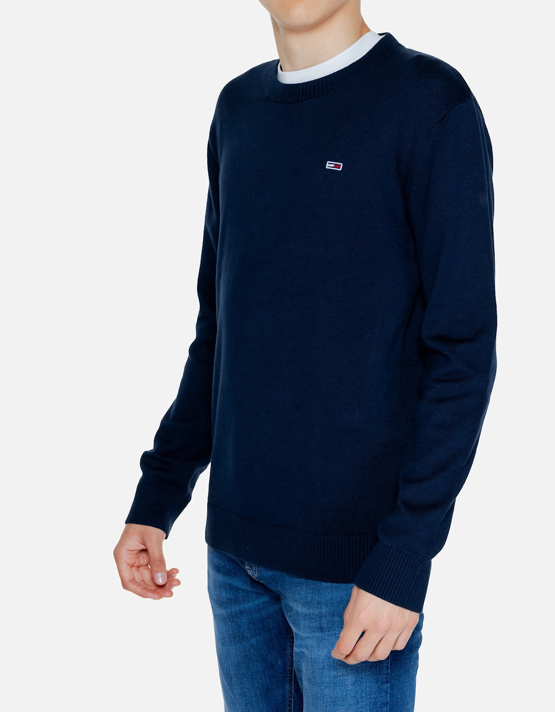 Mens Classic Crew Neck Sweater Navy