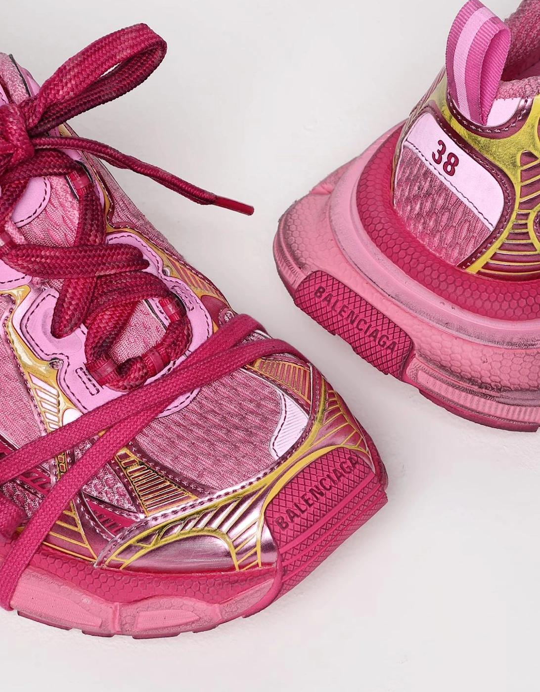 Track Cleats Pink Casual Sneakers