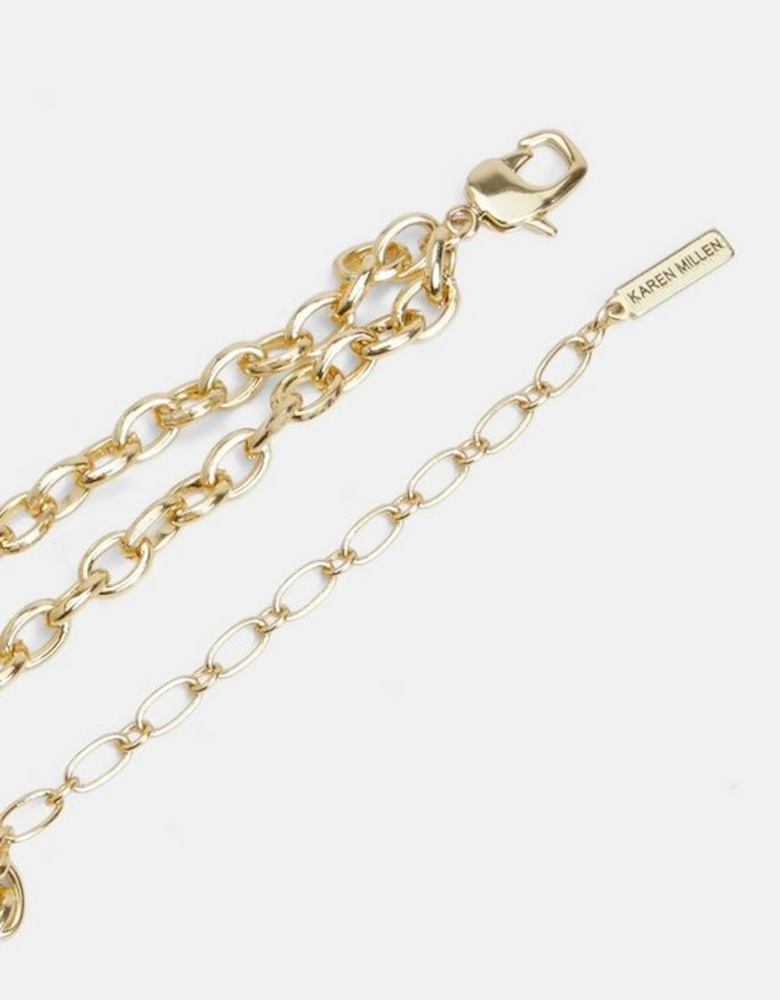 Gold Drop Detail Chain Necklace