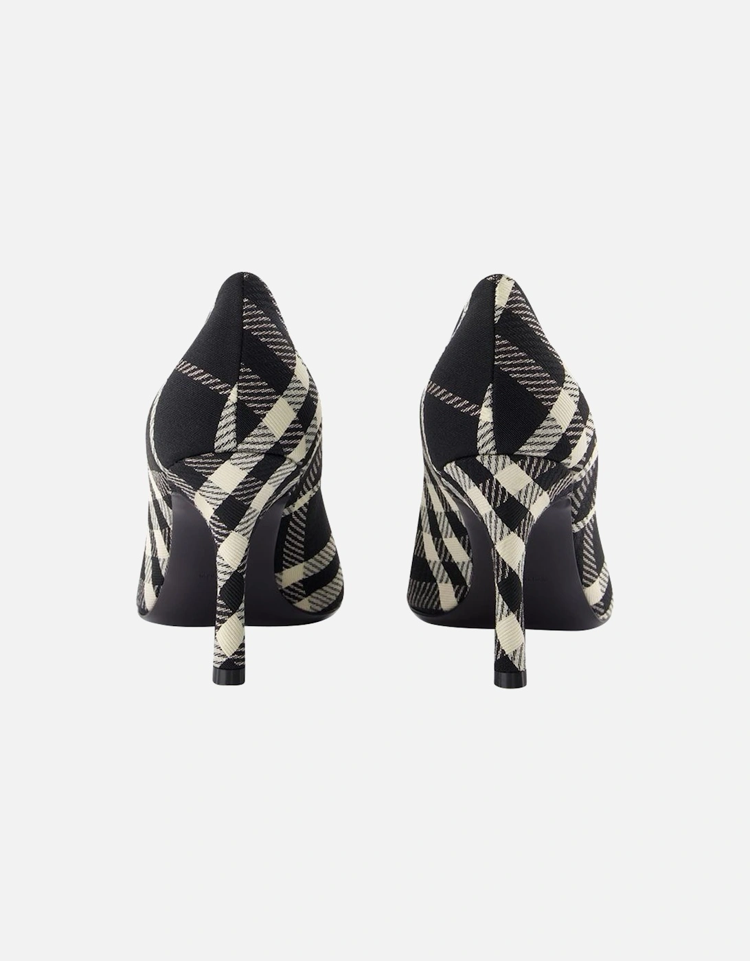 Plaid Textile High Heel Pumps