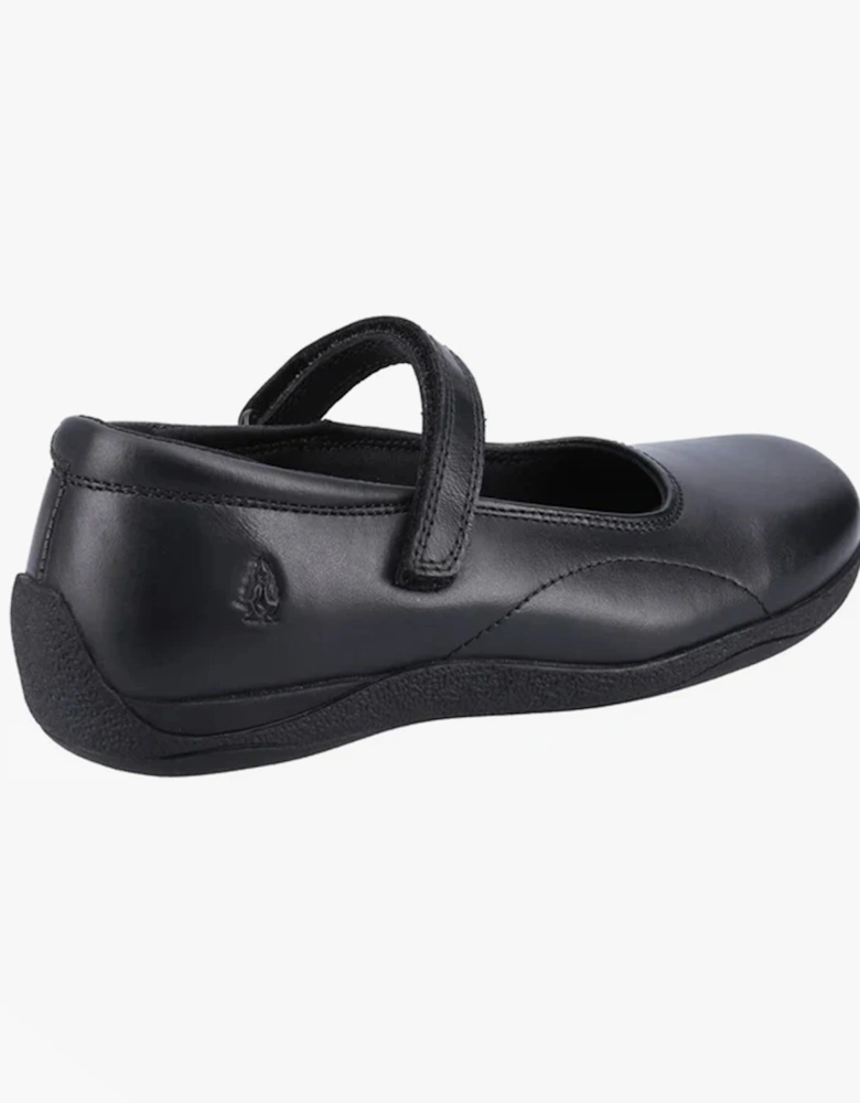 ARIA Girls Leather School Shoes Black