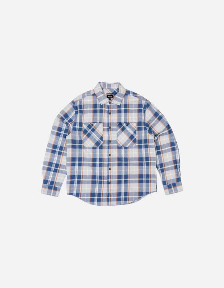 Vintage Wash Flannel Shirt - Blue/Soft Blue/Orange
