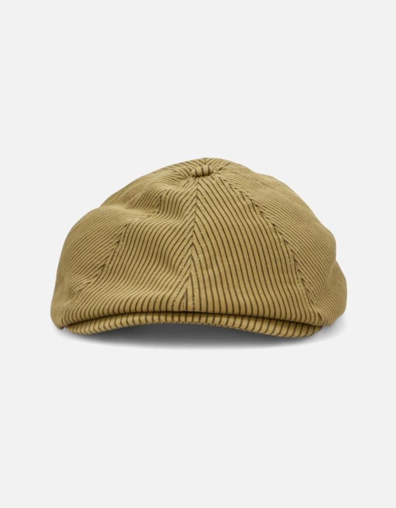 Brood Newsboy Hat - Dark Tan/Black Hickory Stripe