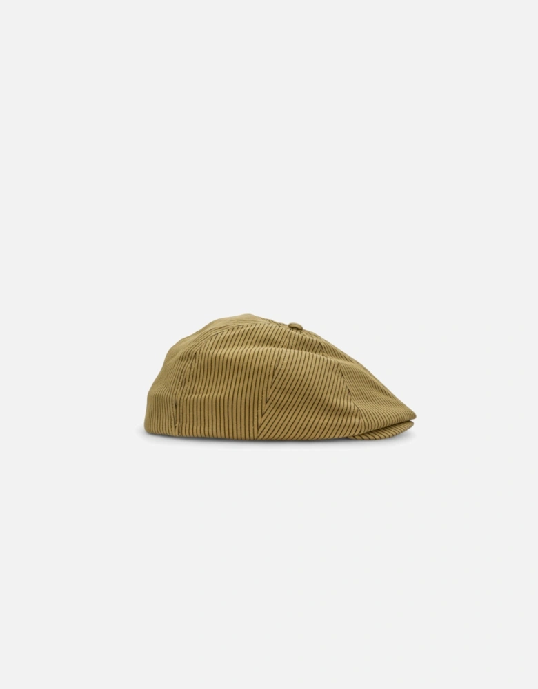 Brood Newsboy Hat - Dark Tan/Black Hickory Stripe