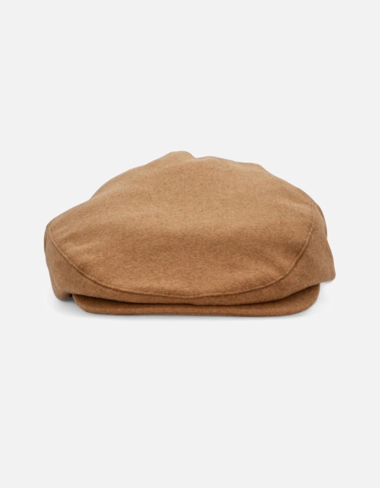 Hooligan Flat Cap - Camel Melton Wool