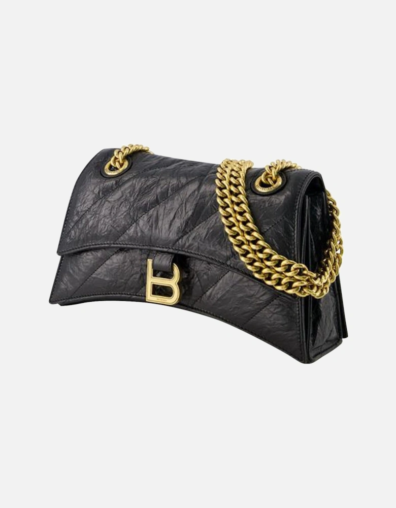 Quilted Leather Crossbody with Shoulder Chain