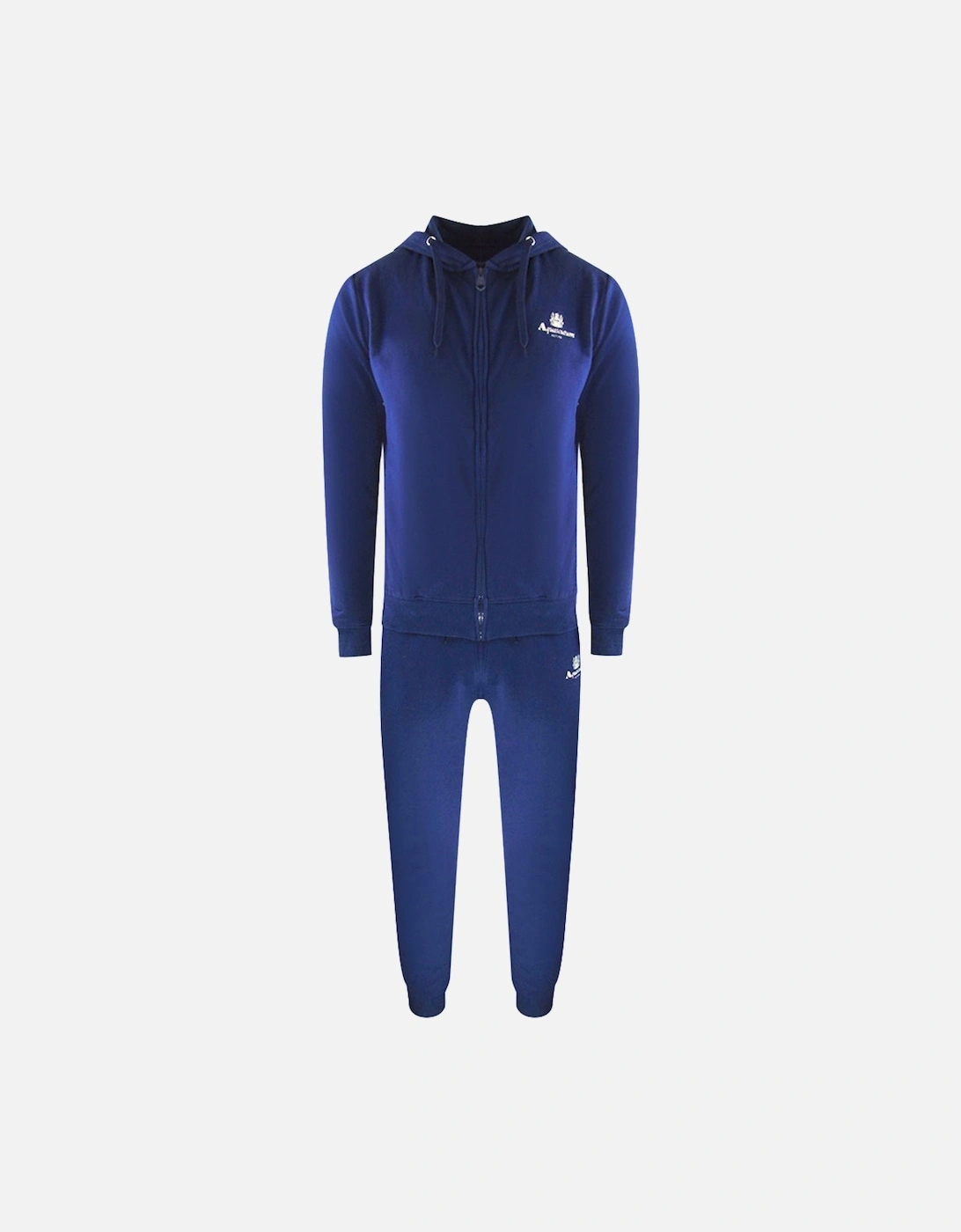 Navy Blue Zip-Up Hoodie And Track Pants Set, 5 of 4
