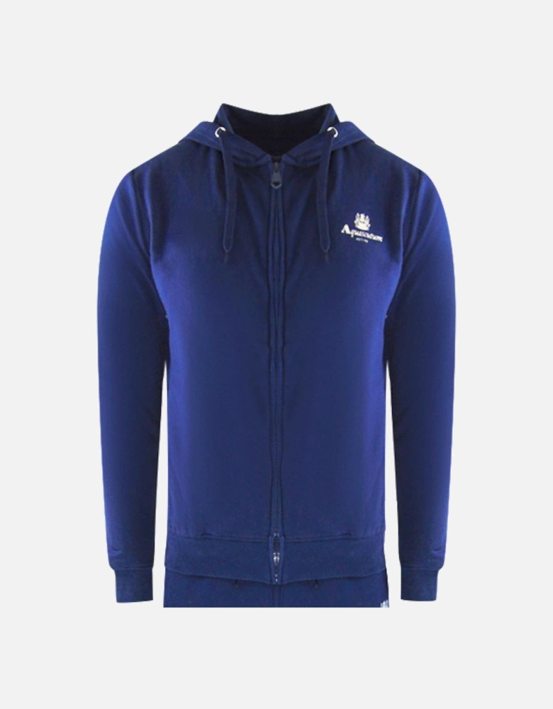Navy Blue Zip-Up Hoodie And Track Pants Set