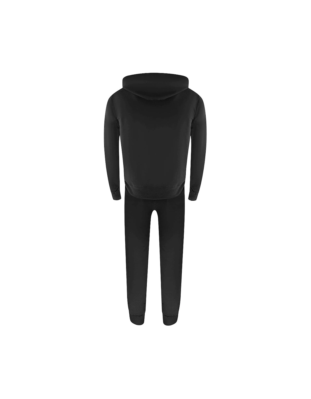 Black Zip-Up Hoodie And Track Pants Set